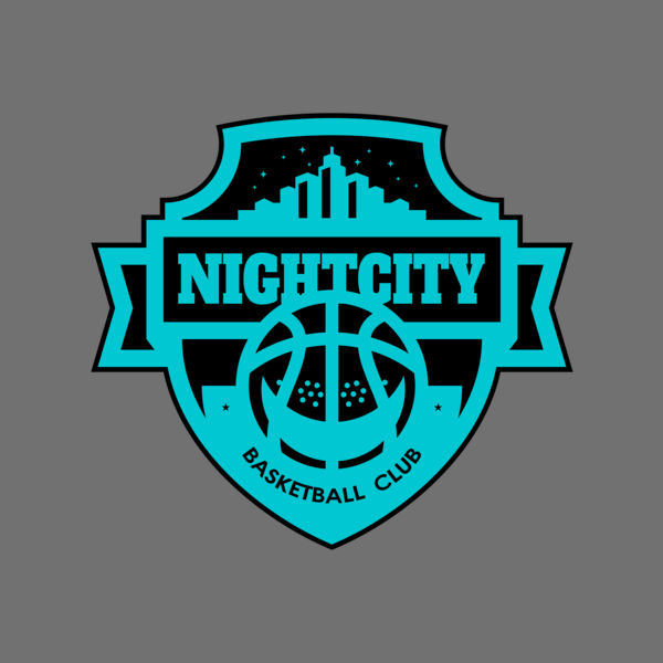 Night city Basketball club logo template Thumbnail