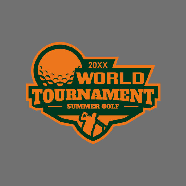 World Tournament Simmer Golf logo template Thumbnail