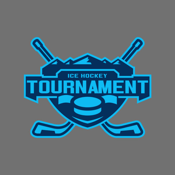 Tournament Ice Hockey logo template Thumbnail