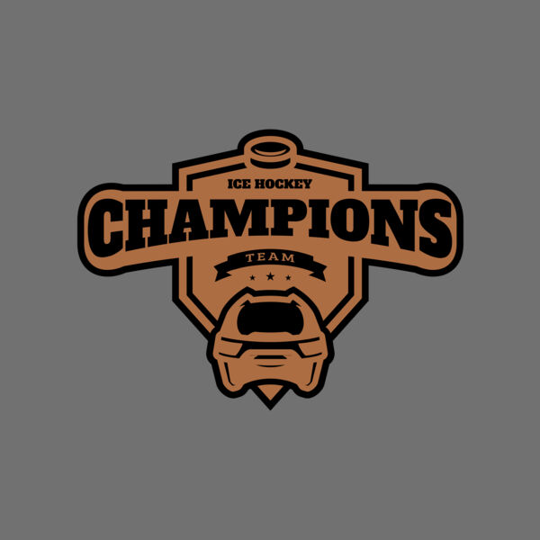 Champions Team Ice Hockey logo template Thumbnail