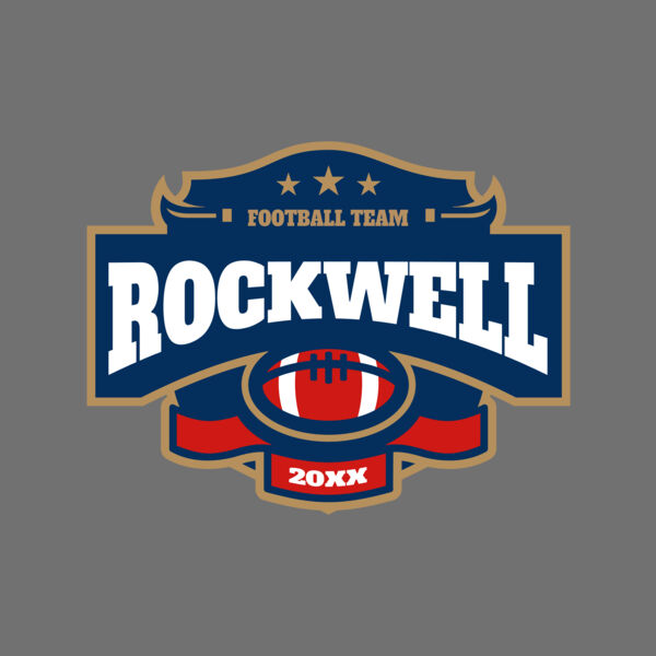Rockwell Football team logo template Thumbnail
