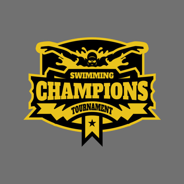 Champions Swimming Tournament logo template Thumbnail