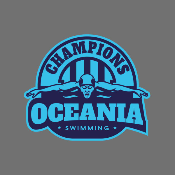 Oceania Champions Swimming logo template Thumbnail