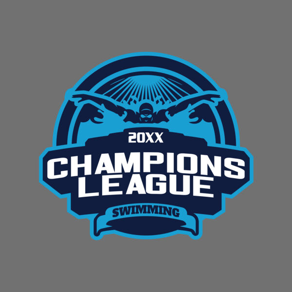 Champions League Swimming logo template Thumbnail