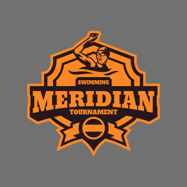 Meridian Tournament Swimming logo template Thumbnail