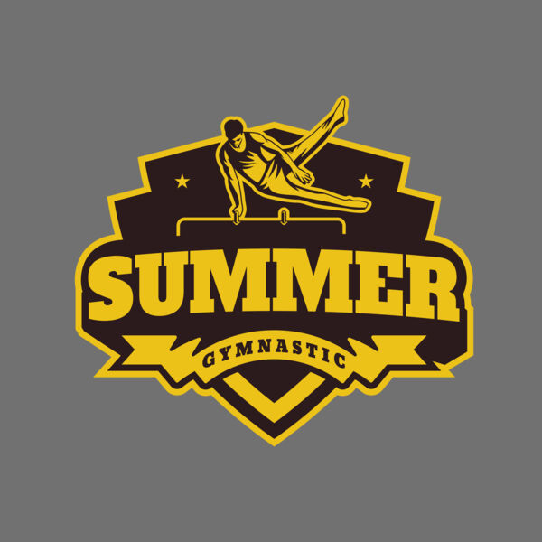 Summer Gymnastic logo template Thumbnail