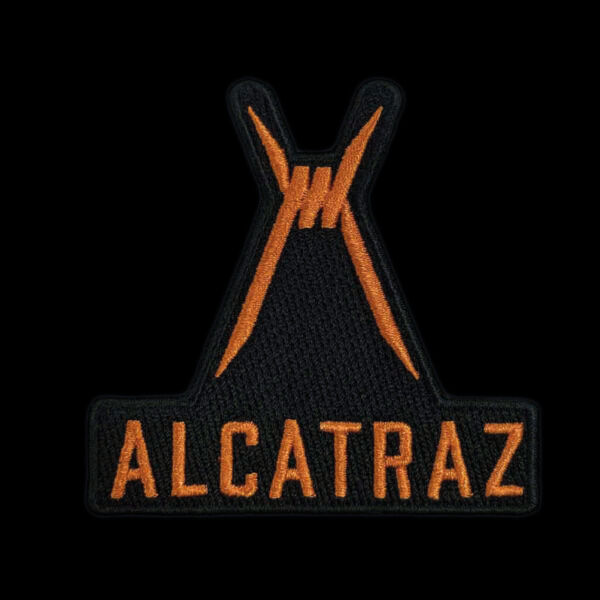 ALCATRAZ PIN PATCH - BLACK-ORANGE Thumbnail