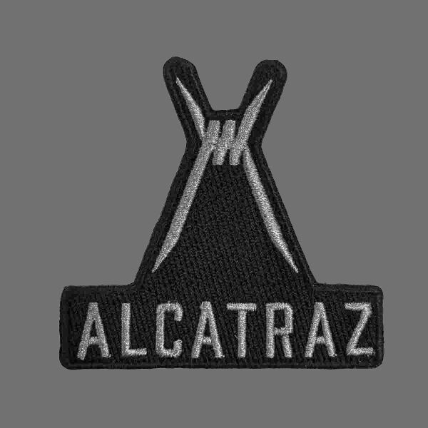 ALCATRAZ PIN PATCH - BLACK-GREY Thumbnail