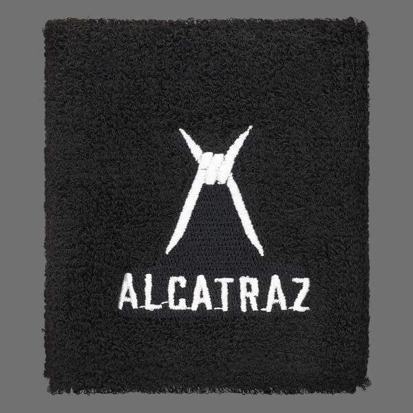 ALCATRAZ EMBROIDERED WRISTBAND 8*10 CM - BLACK - SHIPS FIRST Thumbnail