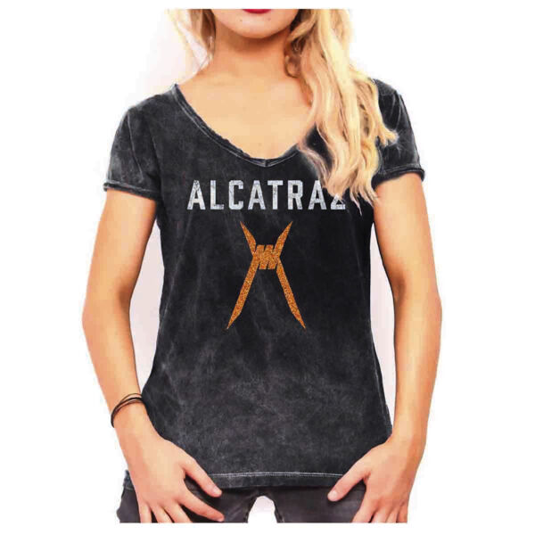 ALCATRAZ LOGO LADIES TEE - MAGIC DAY BLACK Thumbnail