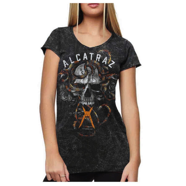 ALCATRAZ GORGON LADIES TEE - VINTAGE BLACK Thumbnail