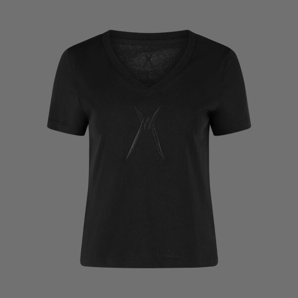 Alcatraz - T-shirt embroidered v-neck (women)  Alcatraz - T-shirt embroidered v-neck (women)  Thumbnail